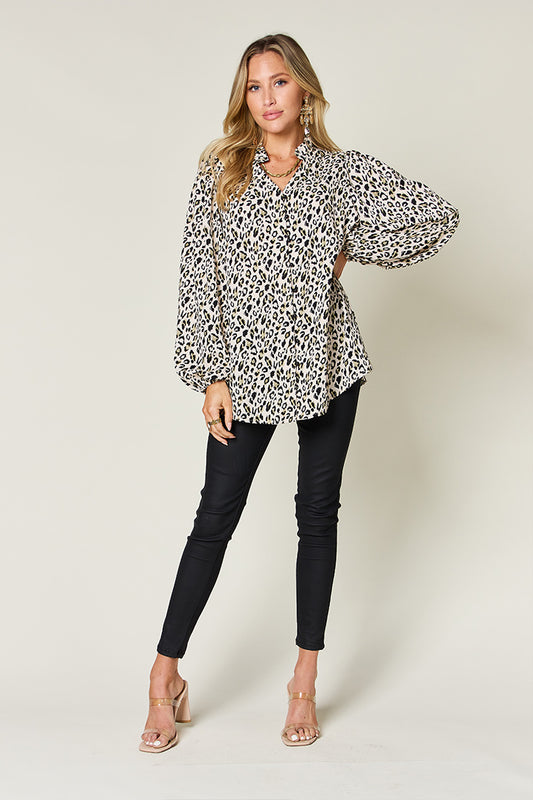 Roaring Confidence Relaxed Fit Leopard Print Blouse