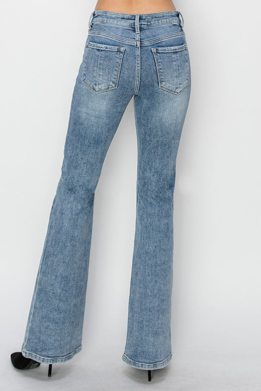 RISEN Classic Casual Comfort Mid-Rise Bootcut Jeans