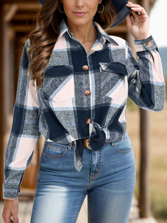 Rustic Comfort Button Down Plaid Shacket