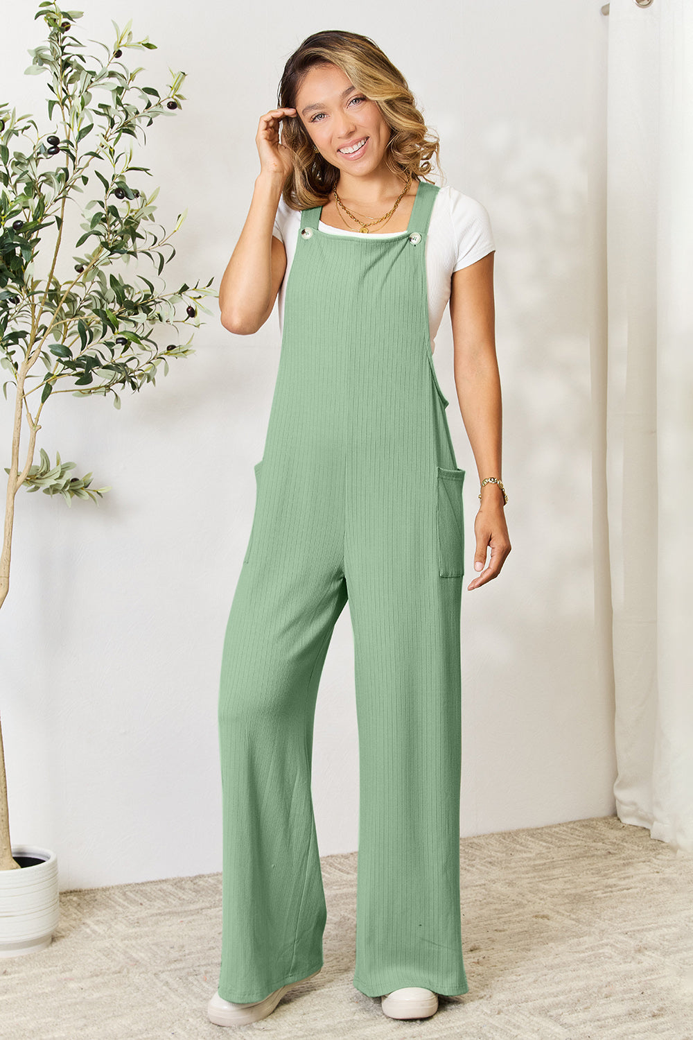 Chill Factor Relaxed Fit Wide Leg Overall with Pockets