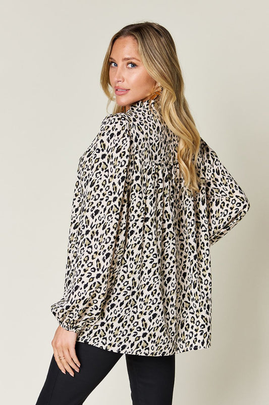 Roaring Confidence Relaxed Fit Leopard Print Blouse