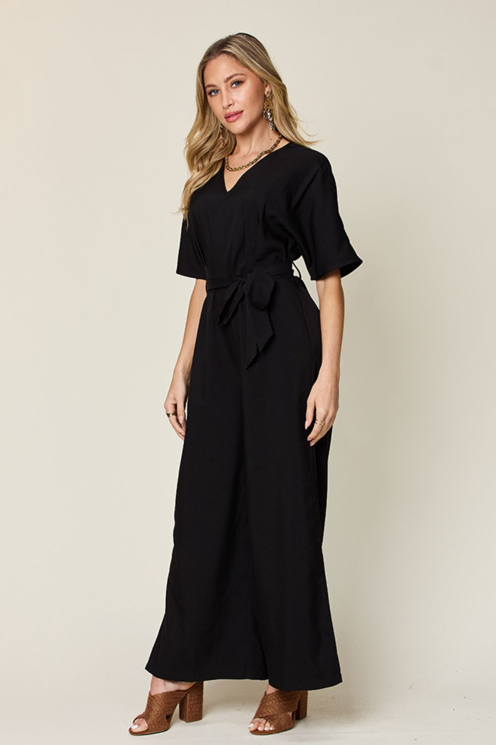 Corporate Flair Short Sleeve Jumpsuit