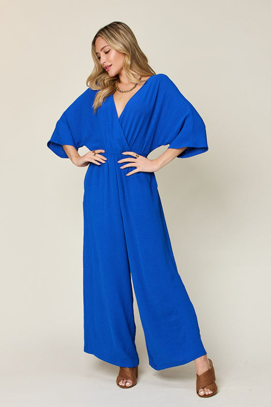 Day to Night Confidence Boost Wide Leg Jumpsuit with Pockets