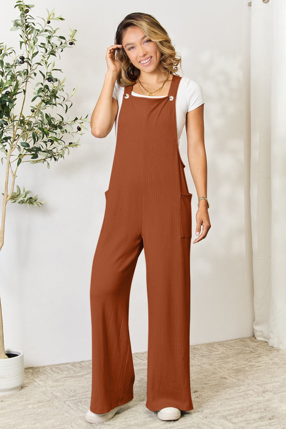 Chill Factor Relaxed Fit Wide Leg Overall with Pockets