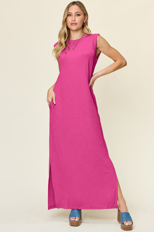 All-Day Adventure Versatile Cap Sleeve Maxi Dress with Pockets