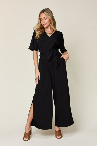 Corporate Flair Short Sleeve Jumpsuit