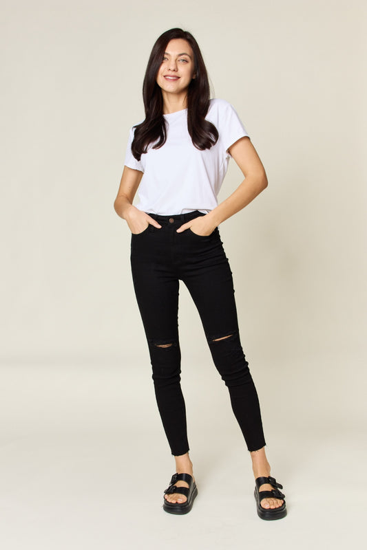 Judy Blue Confidence Boost Distressed High-Waisted Skinny Jeans