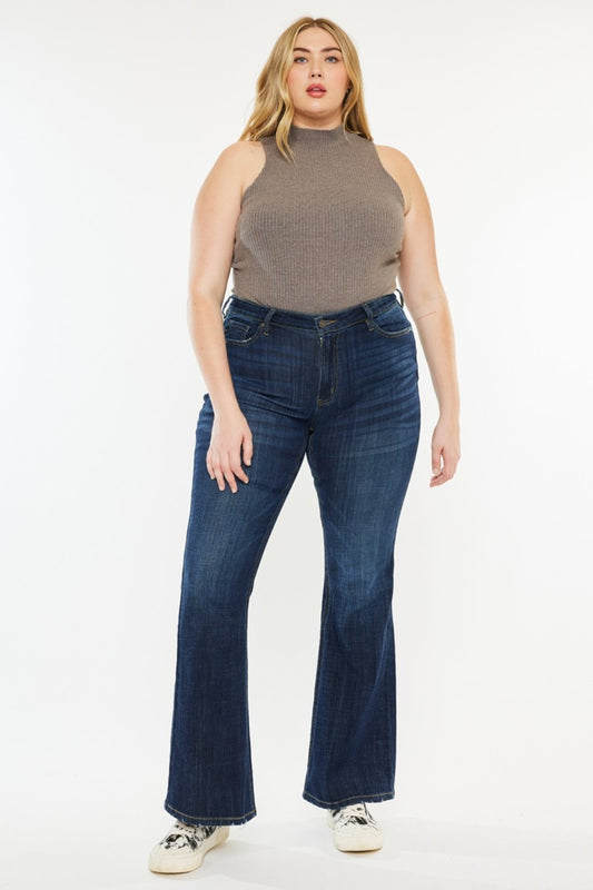 Kancan Classically Sassy Mid Rise Flare Jeans