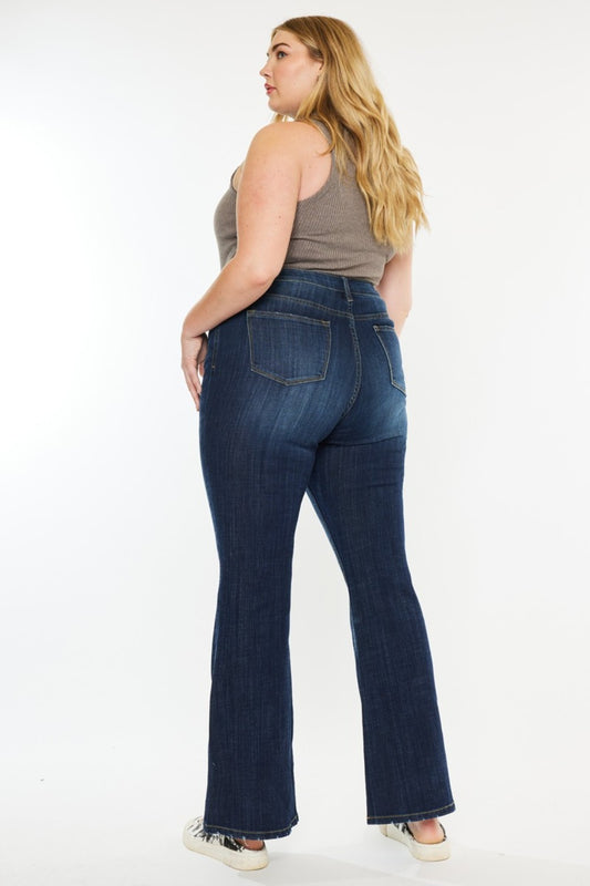 Kancan Classically Sassy Mid Rise Flare Jeans