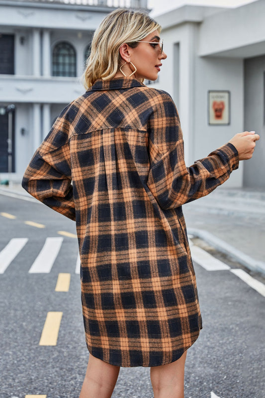 Dare To Wear Plaid Oversized Button Up Shirt