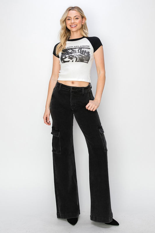 RISEN Urban Flair Wide Leg Cargo Jeans