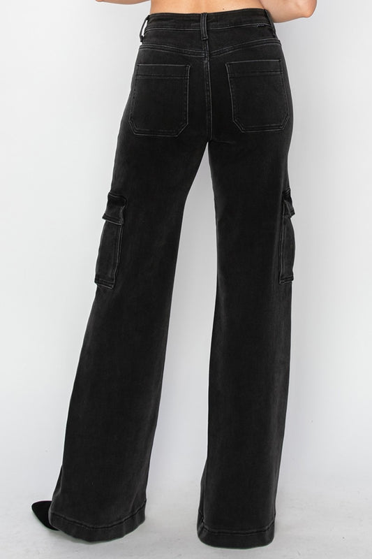 RISEN Urban Flair Wide Leg Cargo Jeans