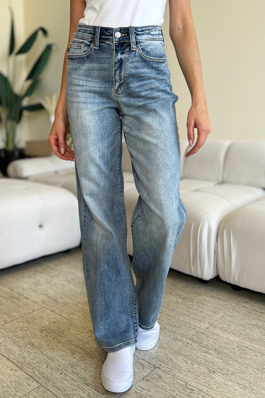 Judy Blue Faded Retro High Waist Straight Jeans